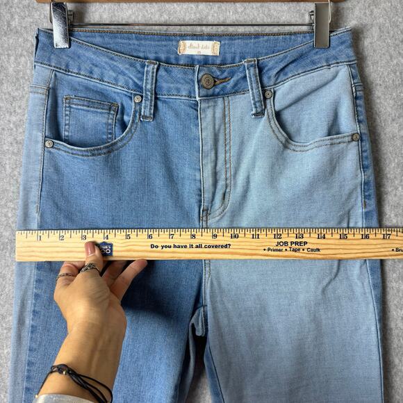 Altar’d State Jeans Women’s 28 Patchwork Flared High Rise Stretch Boho Hippie - Picture 5 of 11